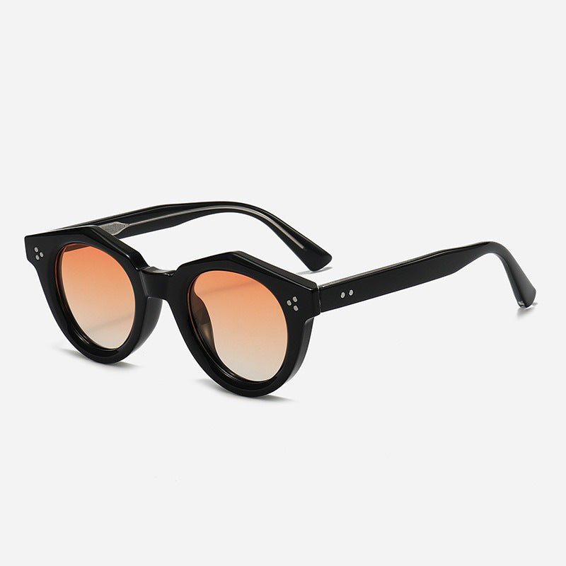 Women Designer Sunglasses with Polygonal Frame and Fashionable Accents Bowlift