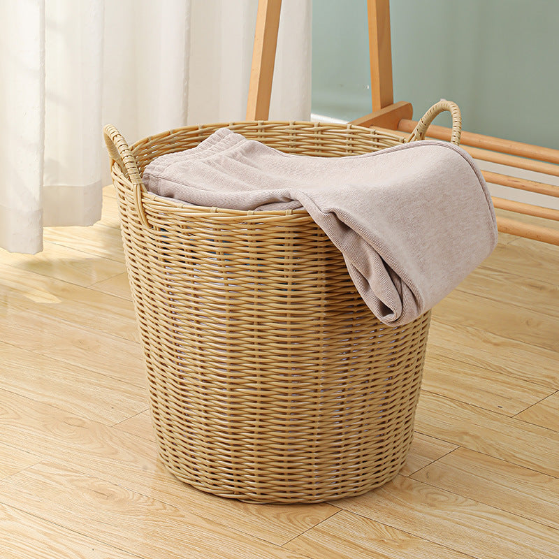 Women's Woven Storage Basket with Practical Handles Bowlift