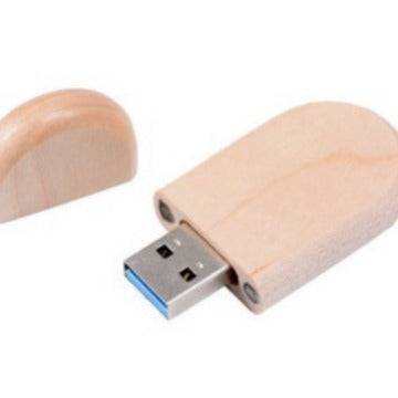 Eco-Conscious Bamboo USB Storage Drive Bowlift