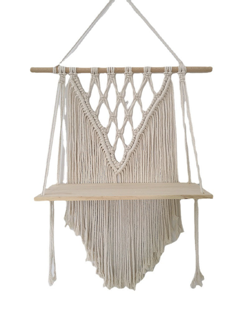 Wall-Mounted Macramé Shelf Bowlift