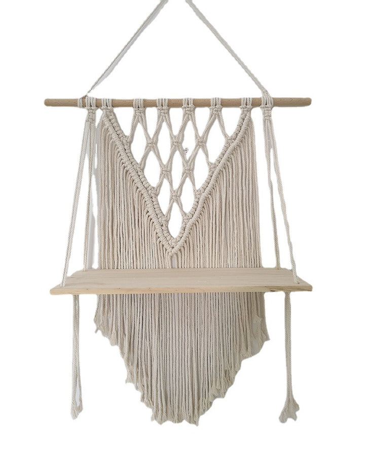 Wall-Mounted Macramé Shelf Bowlift