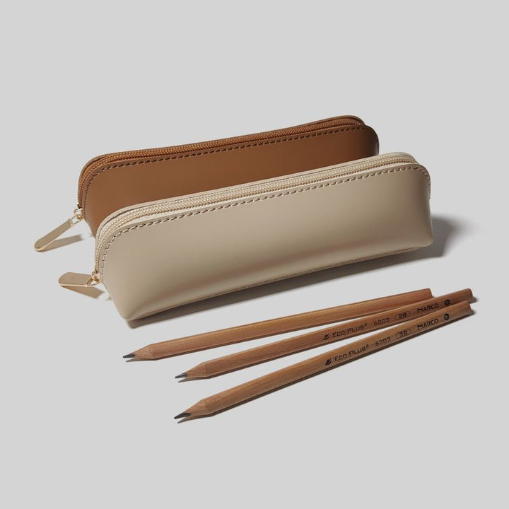 Minimalist Leather Pencil Case Bowlift
