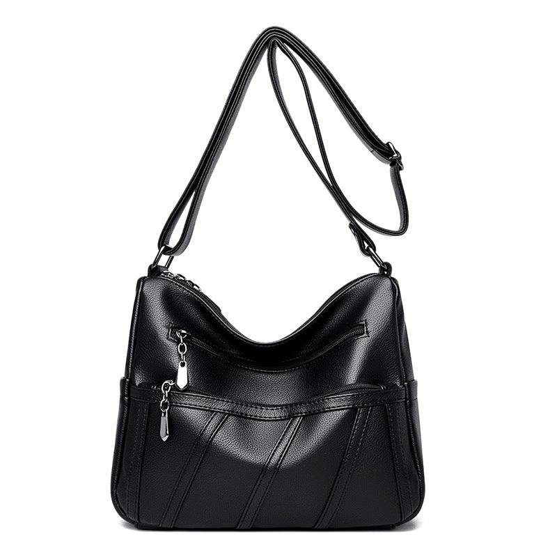 Elegant Zip-Detail Shoulder Bag Bowlift