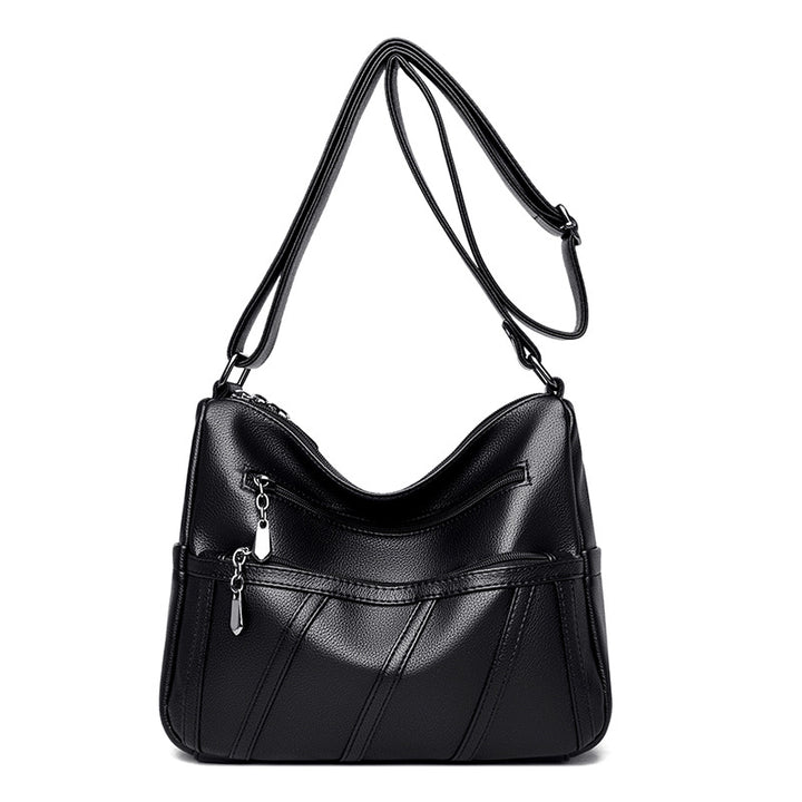 Elegant Zip-Detail Shoulder Bag Bowlift