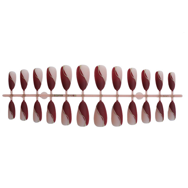 Nail art set with elegant wave patterns Bowlift