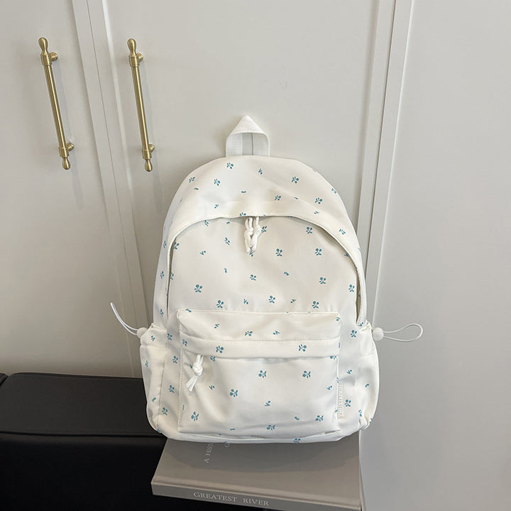 Floral-Patterned Casual Backpack