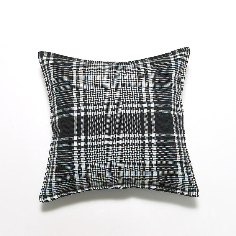 Checked Pattern Decorative Throw Pillow