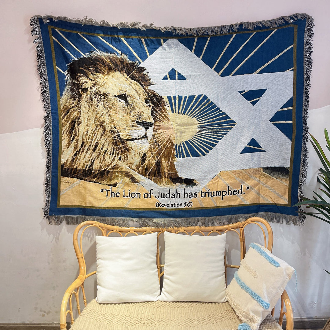 Artistic Star of David Tapestry Blanket