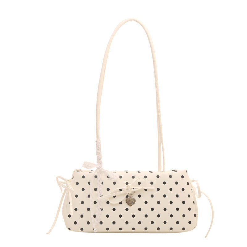 WoCharming Polka Dot Bow Detail Handbag Bowlift