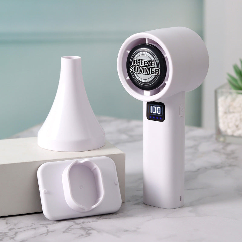 Ladies portable mini misting fan with LCD temperature display Bowlift