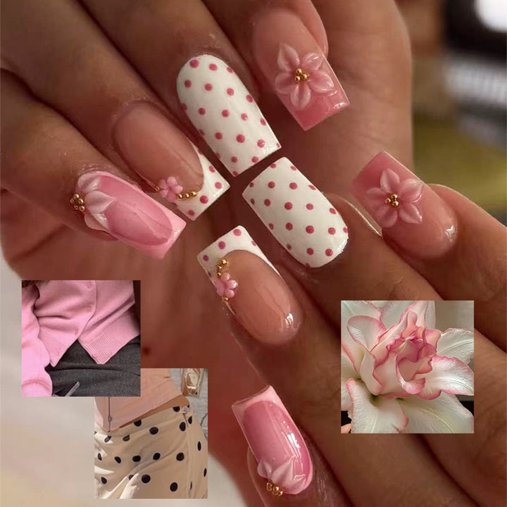 Floral Design Nail Tip Set Bowlift
