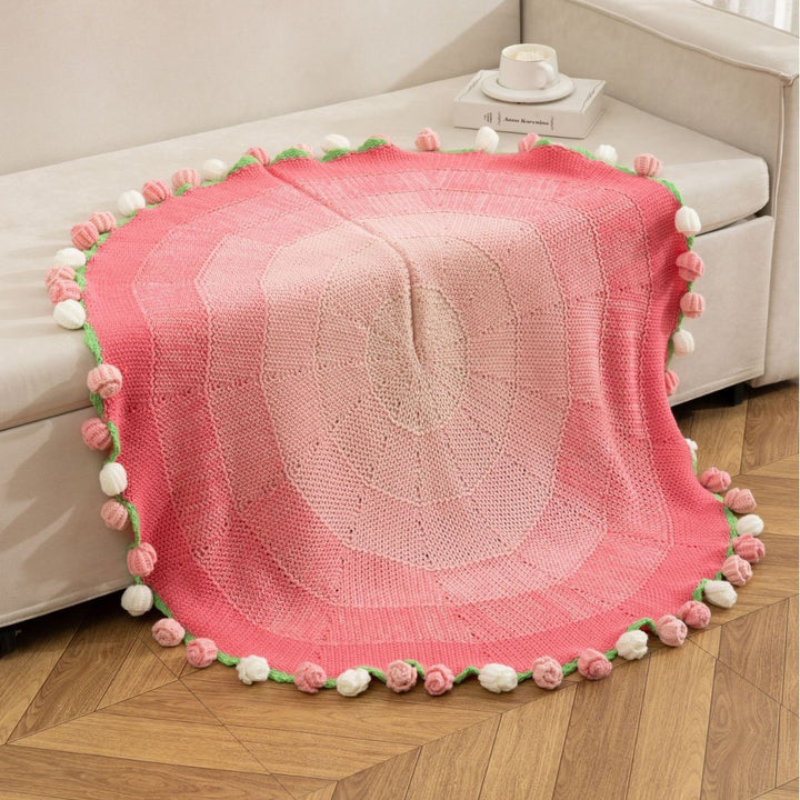 Decorative Knitted Throw Blanket