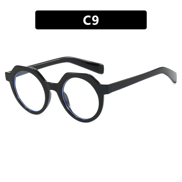 Ladies extravagant round sunglasses with colored accented frame Bowlift