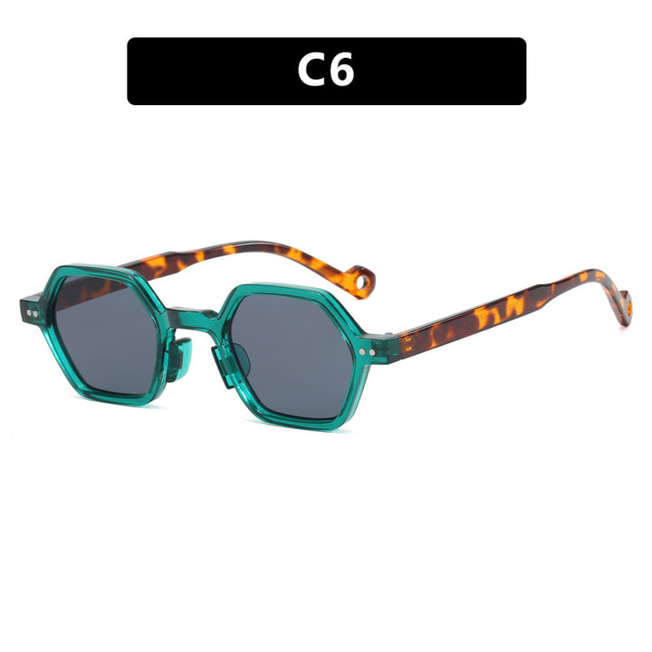 Women's hexagonal sunglasses in a modern design with protective lenses Bowlift