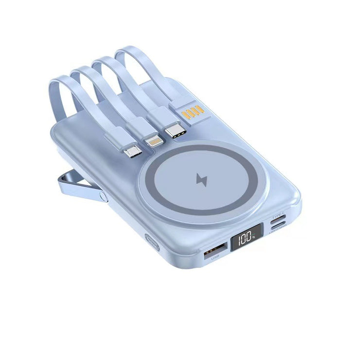 Powerbank with Integrated Wireless Charger and Multifunctional Ports Bowlift