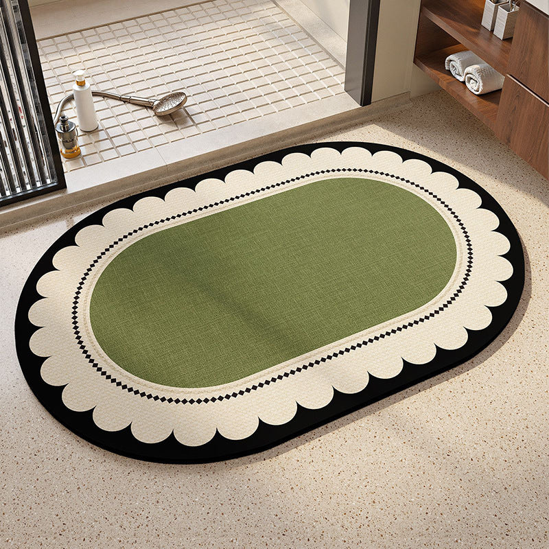 Floral Piano-Themed Bath Mat