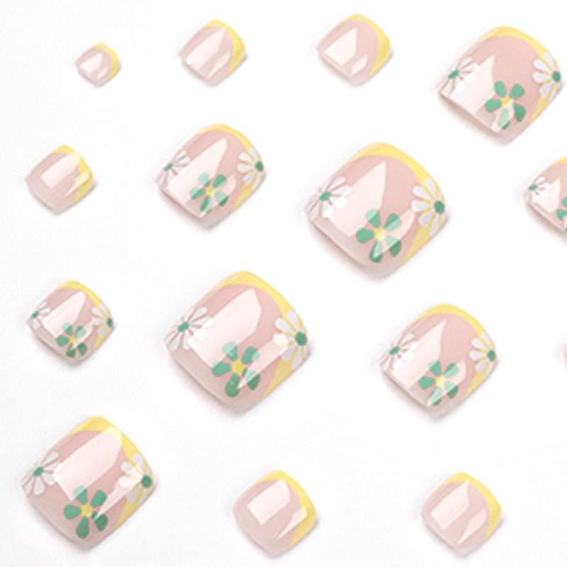 Creative toenail art with colorful flower accents Bowlift