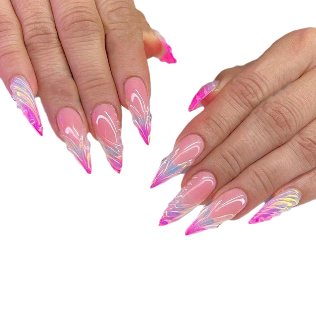 Artistic Stiletto Nail Extensions Bowlift