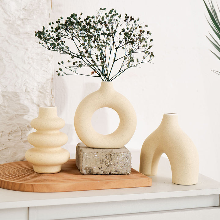 Artistic Abstract Ceramic Vase Set