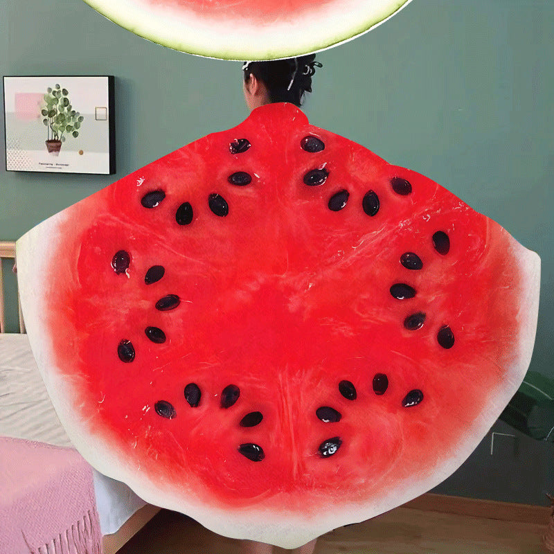 Fun Watermelon Slice Plush Throw Blanket