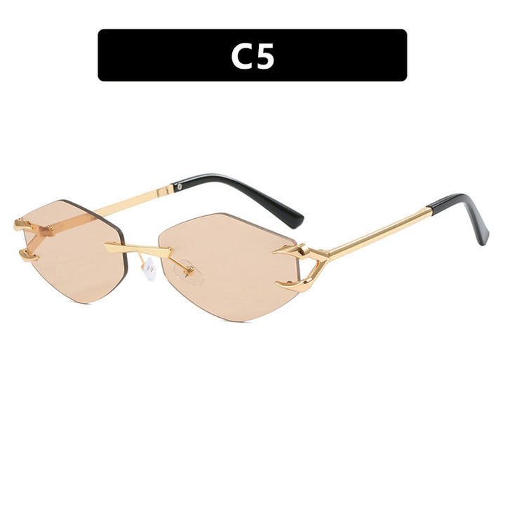 Women's geometric designer sunglasses with outstanding metal frame Bowlift