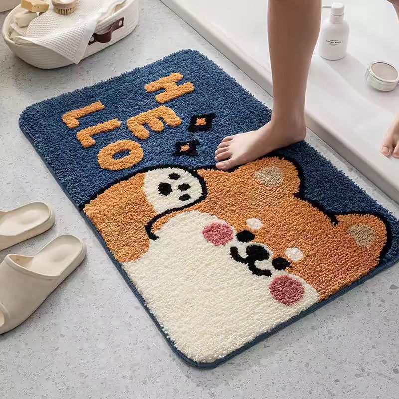 Plush Bathroom Quote Mat