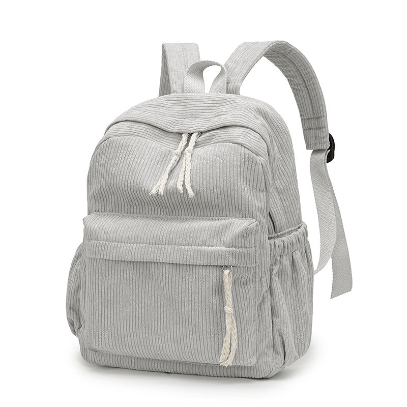 Corduroy Fabric Backpack Bowlift