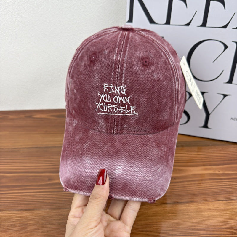 Women's Distressed Motivational Baseball Cap Bowlift