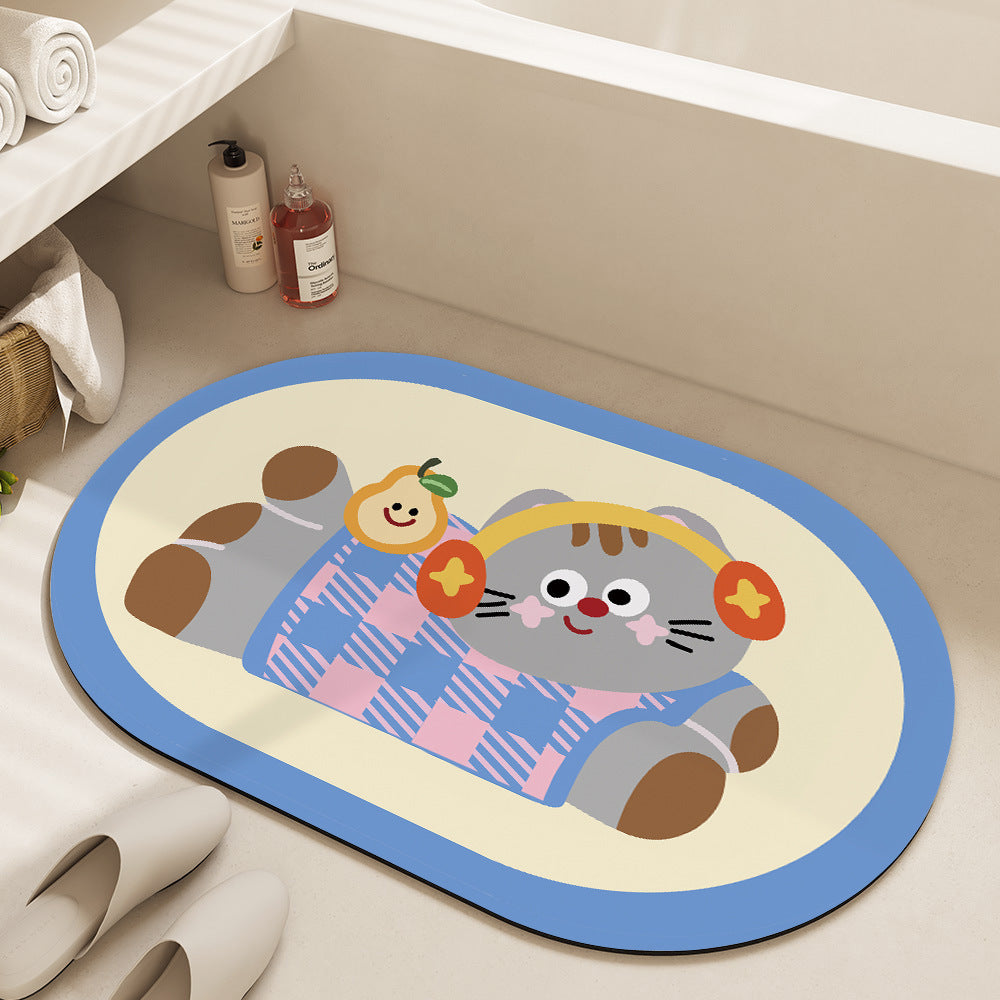 Plush Cartoon-Themed Area Mat