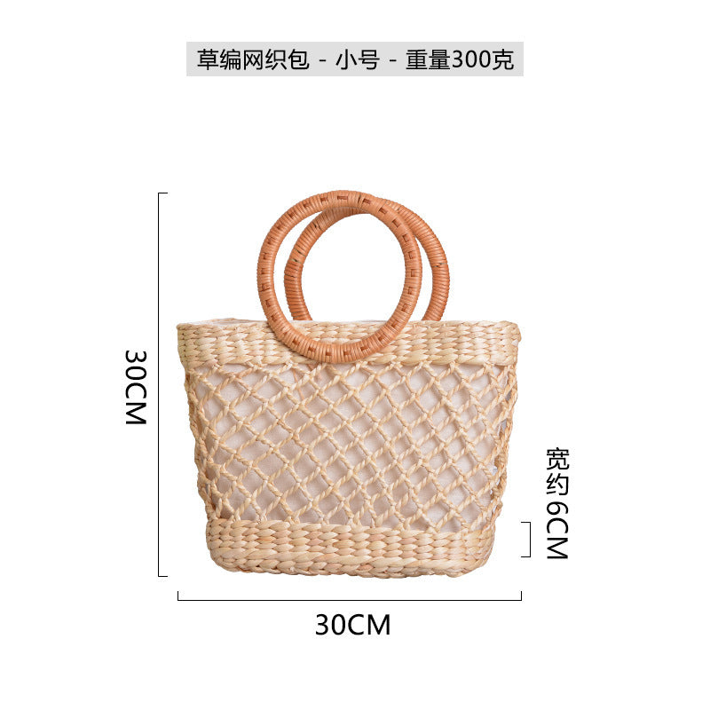 Women handcrafted beach bag with braided handles Bowlift