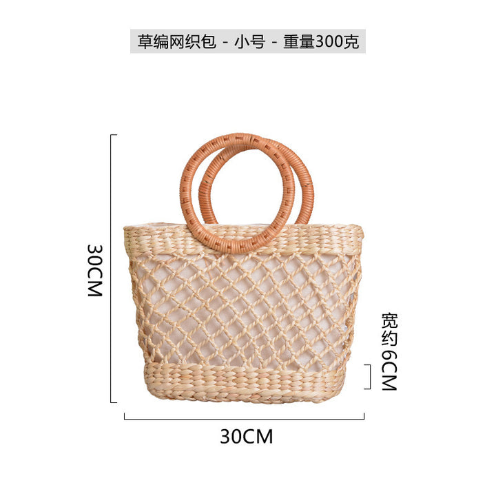 Women handcrafted beach bag with braided handles Bowlift