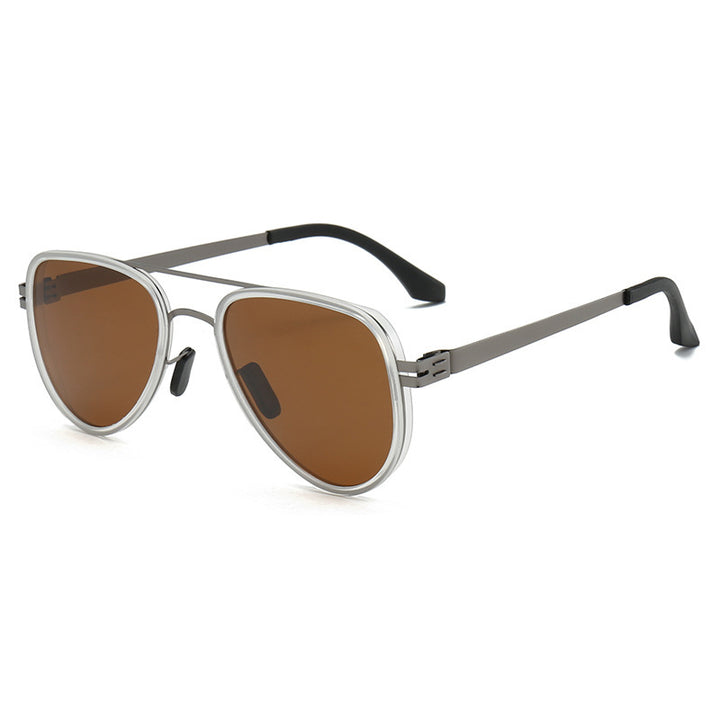 Women Aviator Sunglasses with robust metal frame and polarized lenses Bowlift