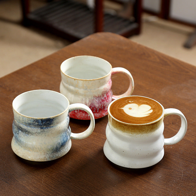 Handcrafted Wavy Ceramic Coffee Mug Bowlift