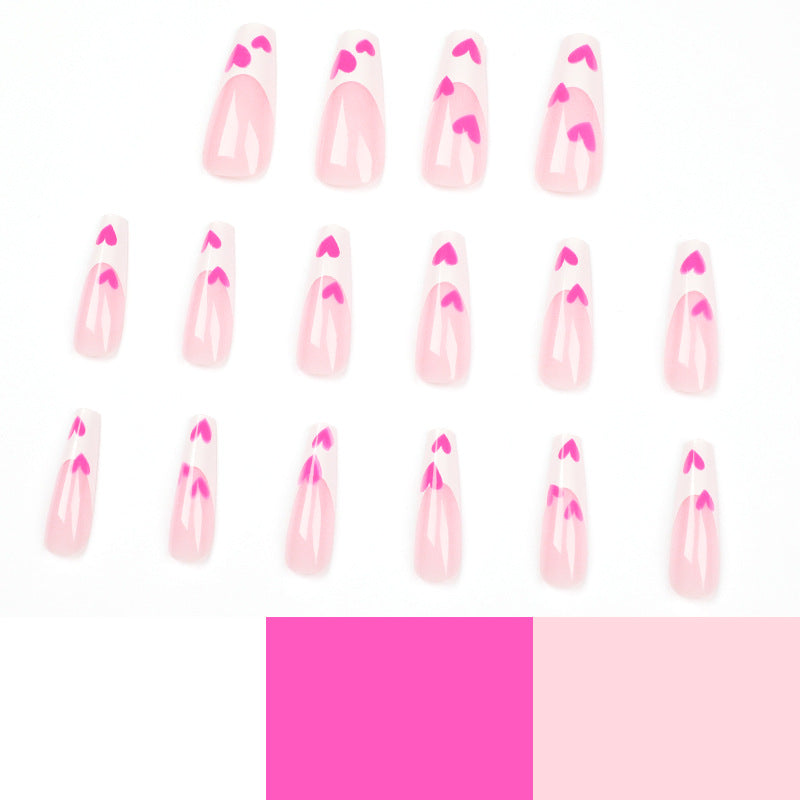 Artful Stiletto Nails with Hearts Design Bowlift