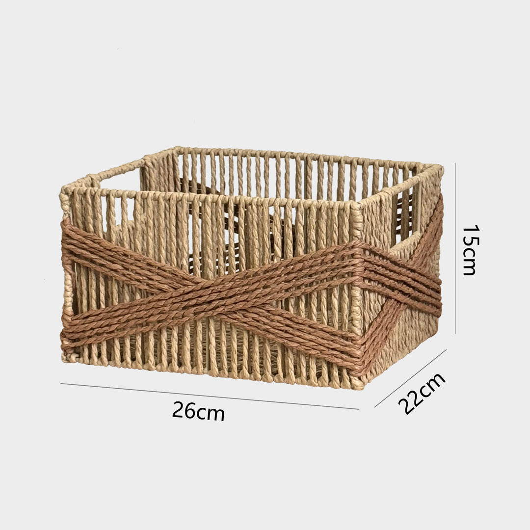 Handcrafted storage basket with decorative weave Bowlift