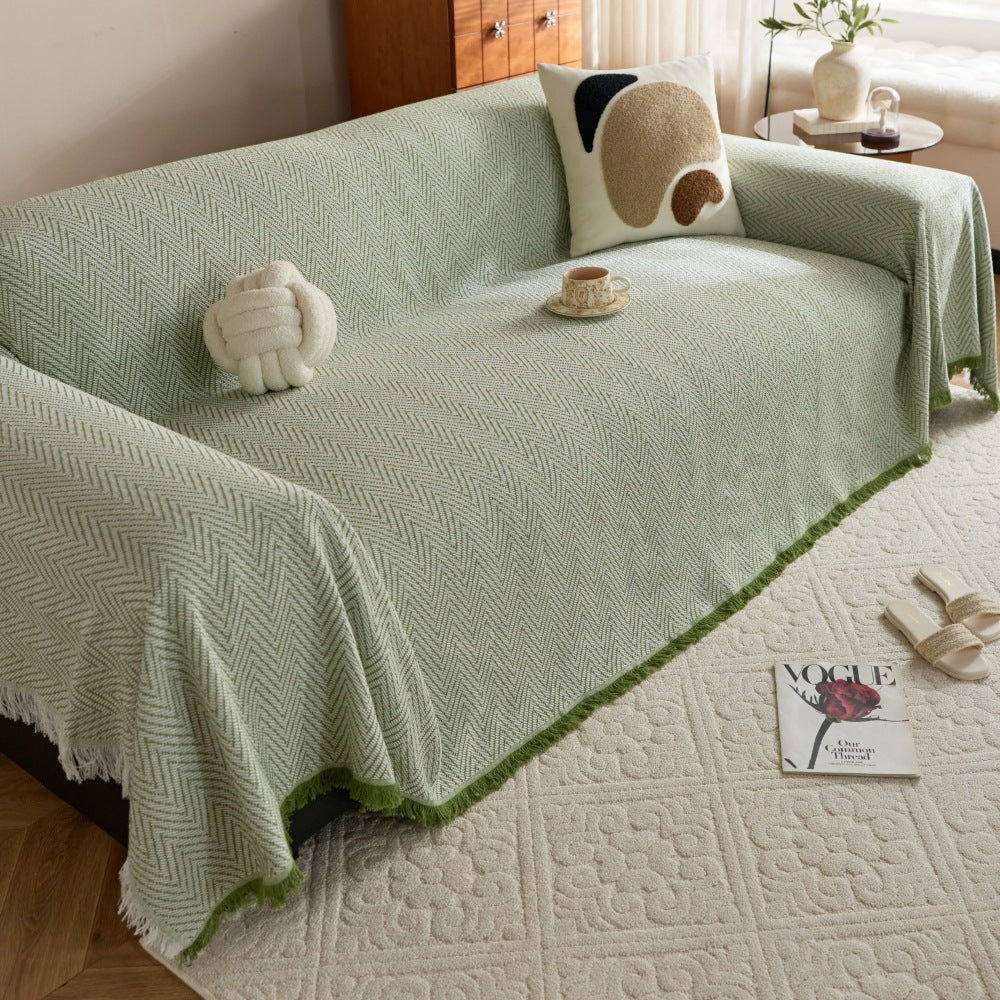 Stylish Herringbone Throw Blanket