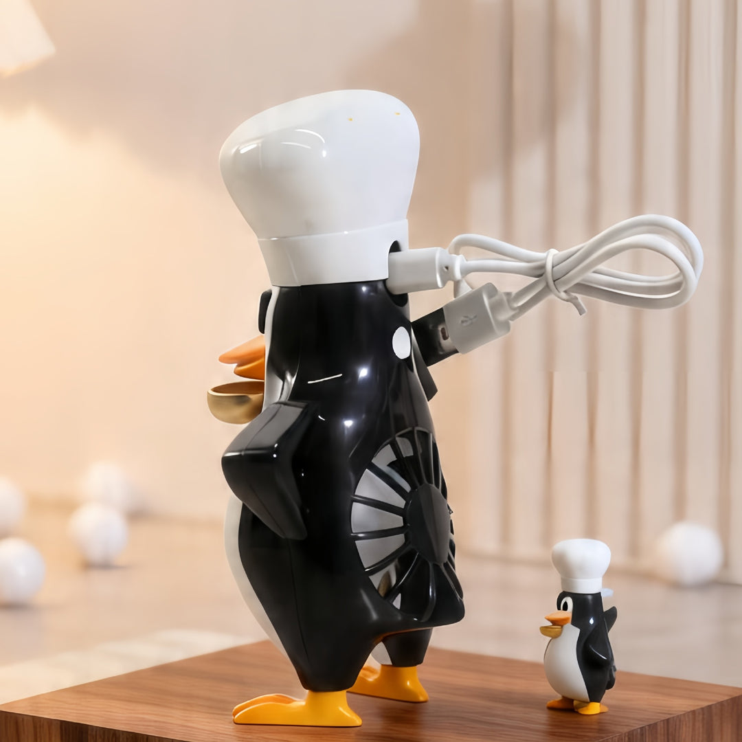 Women’s creative table fan in cute penguin design Bowlift