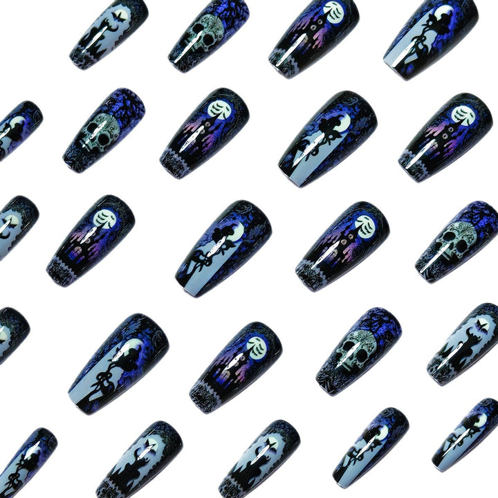 Creative Halloween Style Artificial Nails Bowlift
