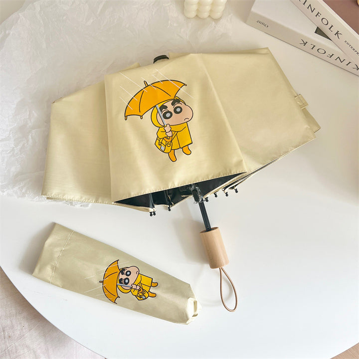 Women's folding umbrella with creative character design Bowlift