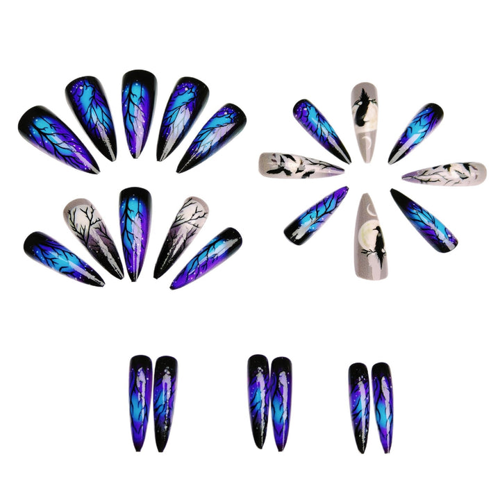 Creative Art Nails in Mystical Night Design Bowlift