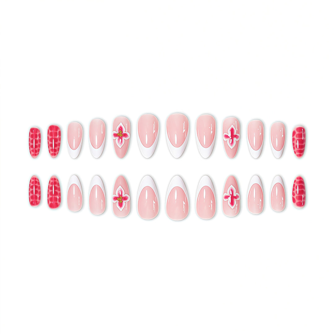 Floral Stiletto Nail Enhancements Bowlift