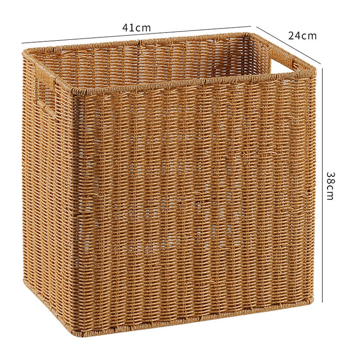 Handcrafted Rectangular Wicker Storage Bin Bowlift