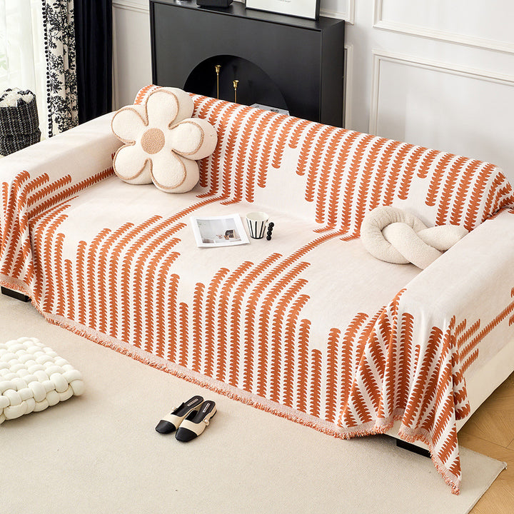 Cozy Decorative Fringe Sofa Throw Blanket