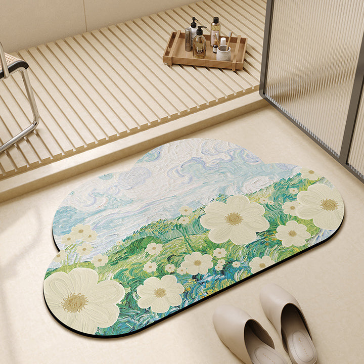 Floral Shape Bathroom Mat