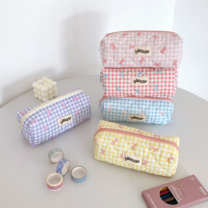 Stylish Quilted Pencil Case Bowlift