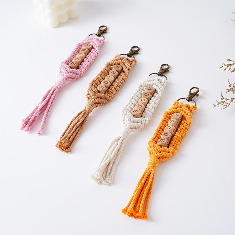 Personalized Macrame Keychain Holder Bowlift