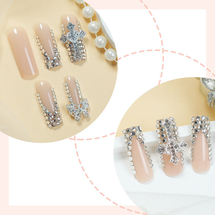 Artificial nails with elegant decoration Bowlift