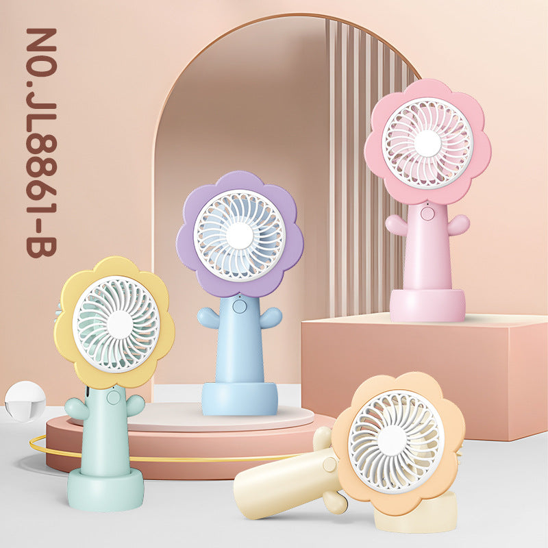 Flower-Shaped Handheld Cooling Fan Bowlift