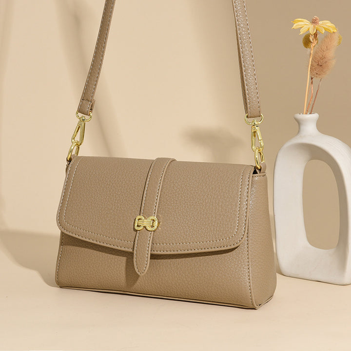 Elegant Faux Leather Crossbody Bag Bowlift