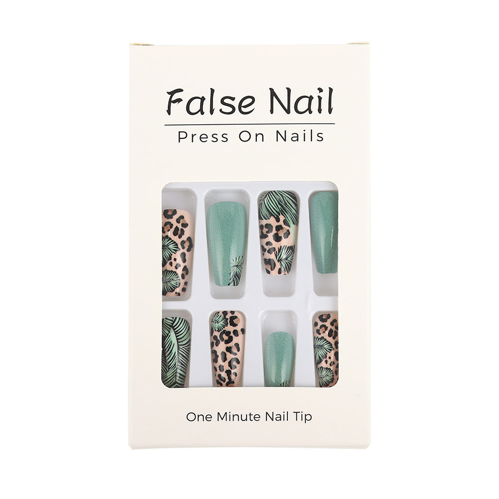 Creative artificial nails with tropical and animal design Bowlift